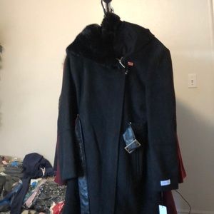 Very cozy black coat